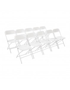 Bolero Folding Chair White (Pack of 10)