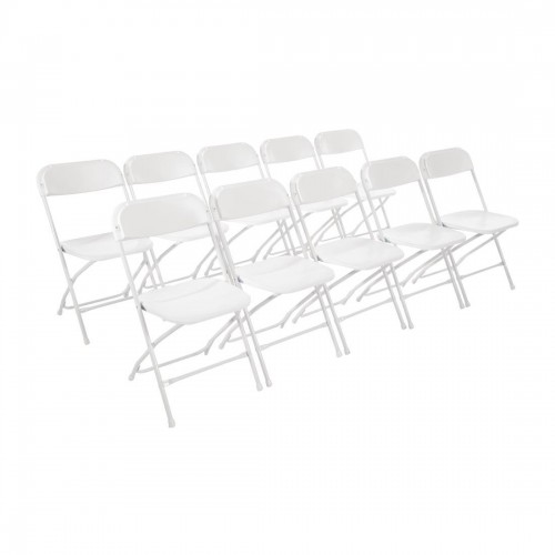 Bolero Folding Chair White (Pack of 10)