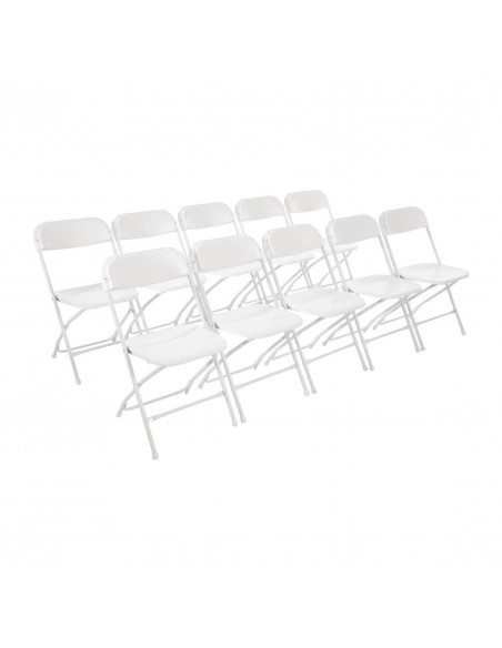 Bolero Folding Chair White (Pack of 10)