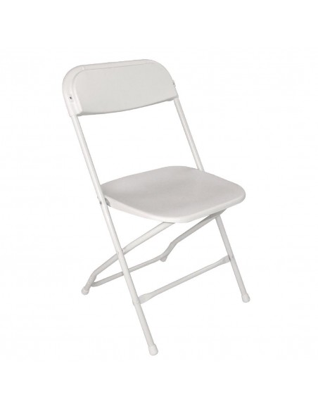 Bolero Folding Chair White (Pack of 10)
