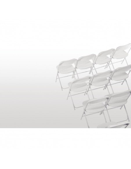 Bolero Folding Chair White (Pack of 10)