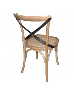 Bolero Wooden Dining Chairs with Backrest (Pack of 2) 2