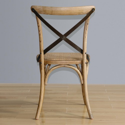 Bolero Wooden Dining Chairs with Backrest (Pack of 2)