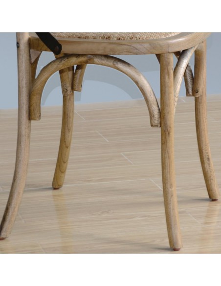 Bolero Wooden Dining Chairs with Backrest (Pack of 2)