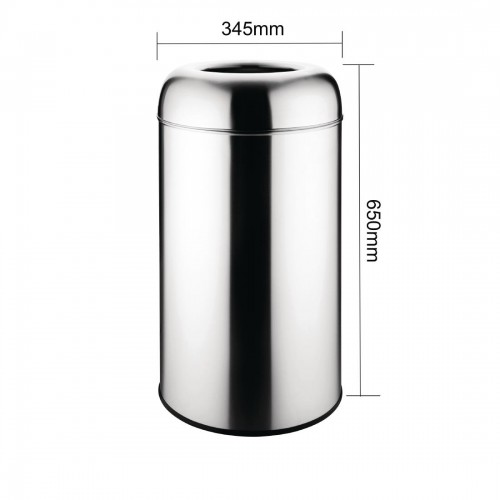 Bolero Open Lid Bullet Bin 40Ltr