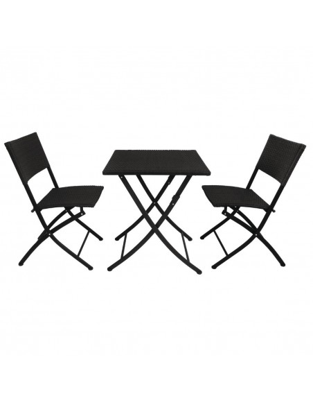 Bolero PE Wicker Folding Chairs (Pack of 2)