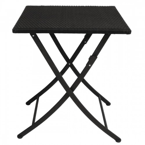 Bolero PE Wicker Folding Table Square 600mm
