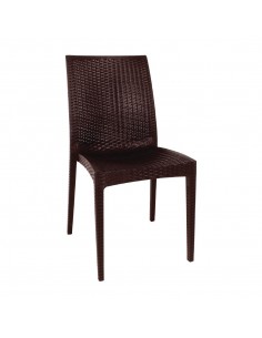 Bolero PP Rattan Bistro Sidechair Pack of 4