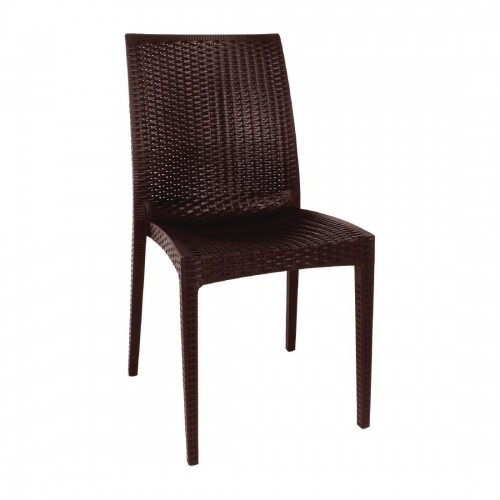 Bolero PP Rattan Bistro Sidechair Pack of 4