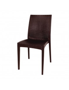 Bolero PP Rattan Bistro Sidechair Pack of 4 2