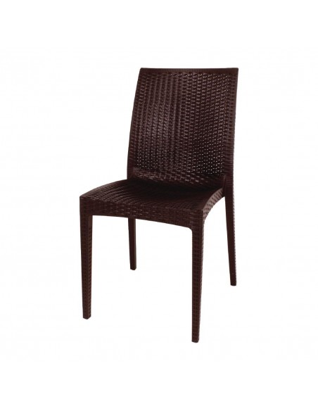 Bolero PP Rattan Bistro Sidechair Pack of 4