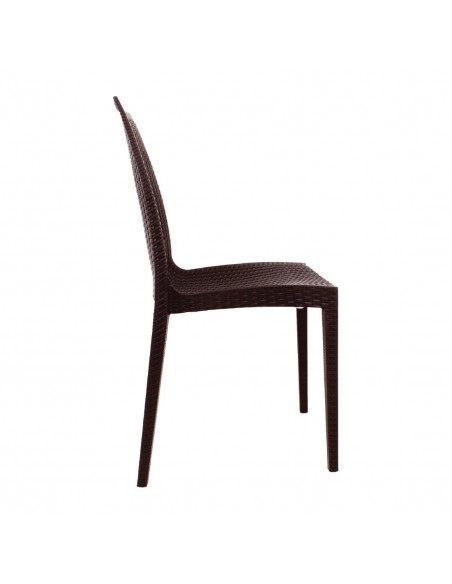 Bolero PP Rattan Bistro Sidechair Pack of 4