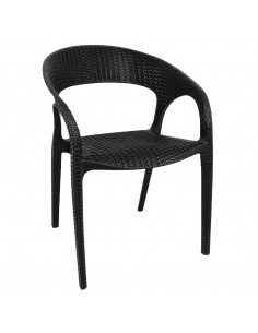 Bolero PP Rattan Wraparound Armchair Pack of 4