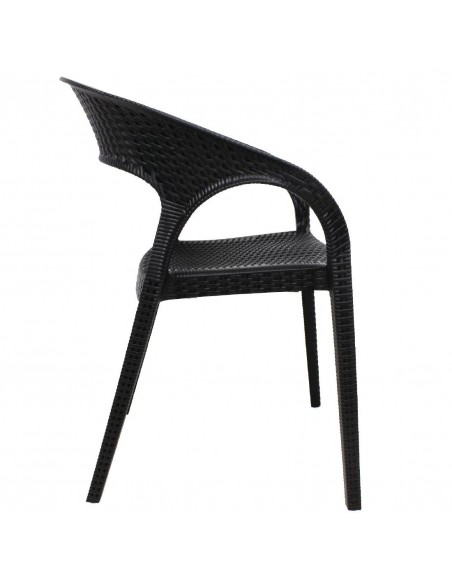 Bolero PP Rattan Wraparound Armchair Pack of 4