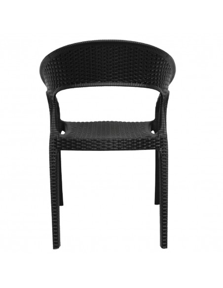 Bolero PP Rattan Wraparound Armchair Pack of 4