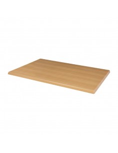 Bolero Pre-drilled Rectangular Table Top Beech Effect