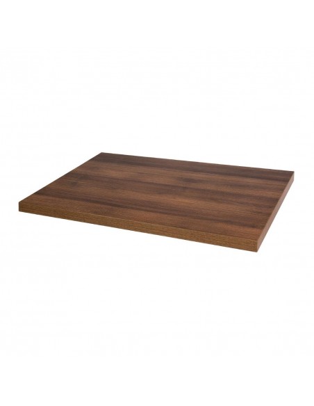 Bolero Pre-drilled Rectangular Table Top Rustic Oak