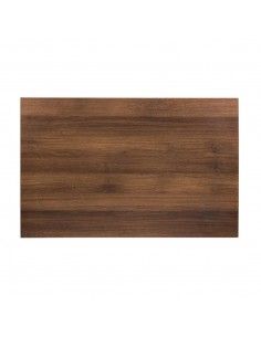 Bolero Pre-drilled Rectangular Table Top Rustic Oak 2