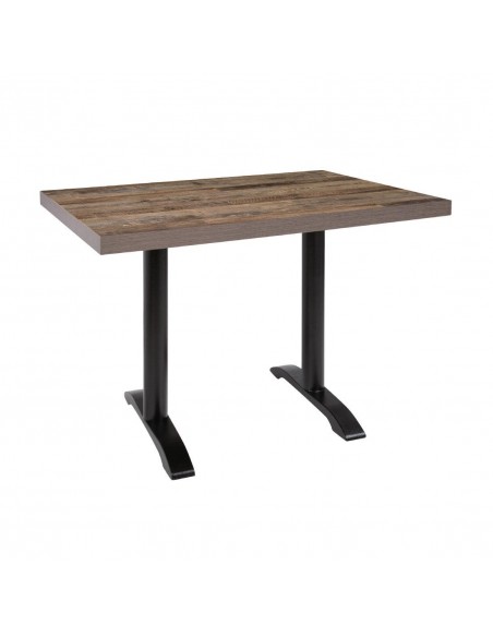 Bolero Pre-drilled Rectangular Table Top Urban Dark