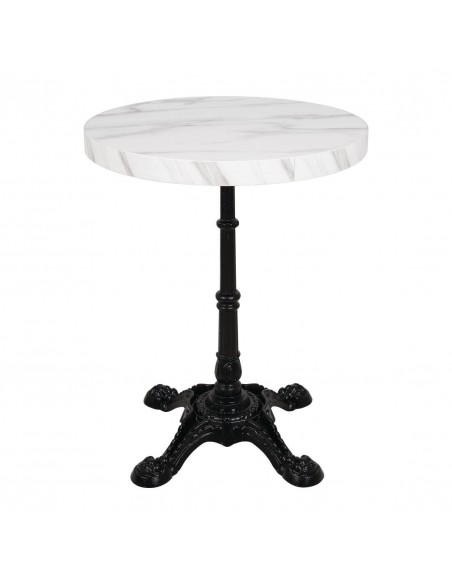 Bolero Pre-drilled Round Table Top Marble Effect 600mm