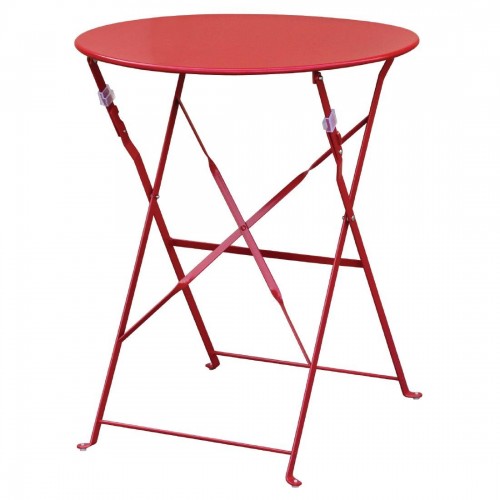 Bolero Red Pavement Style Steel Table