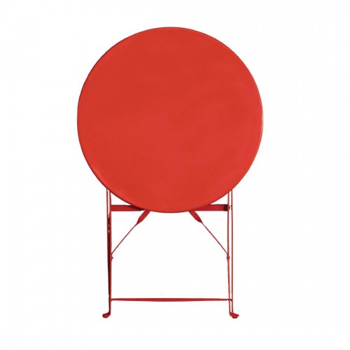 Bolero Red Pavement Style Steel Table