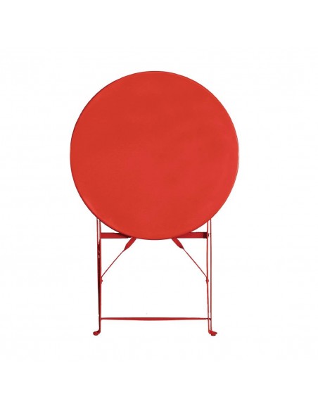 Bolero Red Pavement Style Steel Table