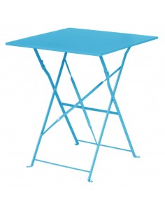 Bolero Seaside Blue Pavement Style Steel Table Square