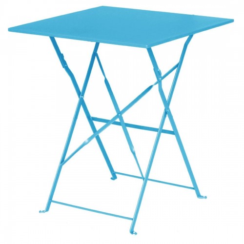 Bolero Seaside Blue Pavement Style Steel Table Square