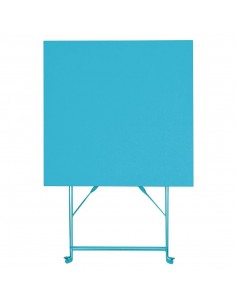 Bolero Seaside Blue Pavement Style Steel Table Square 2