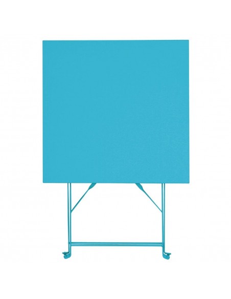 Bolero Seaside Blue Pavement Style Steel Table Square