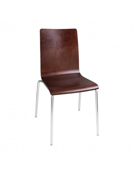 Bolero Square Back Sidechair Dark Chocolate Finish (Pack of 4)
