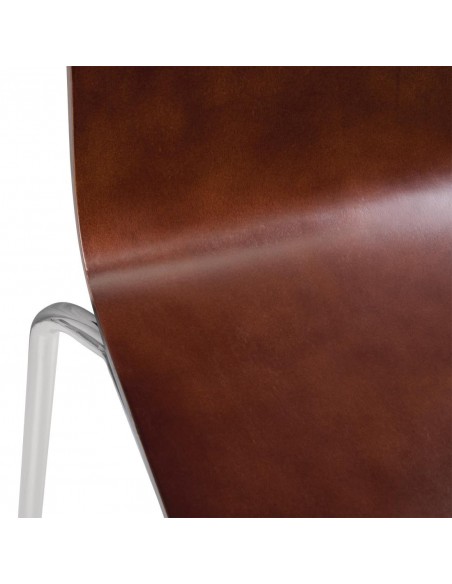 Bolero Square Back Sidechair Dark Chocolate Finish (Pack of 4)