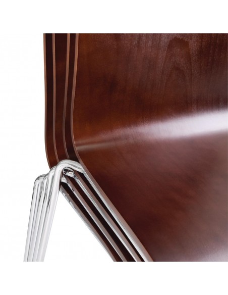 Bolero Square Back Sidechair Dark Chocolate Finish (Pack of 4)