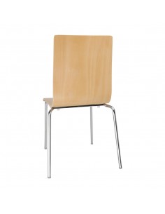 Bolero Square Back Sidechair Natural Finish (Pack of 4) 2