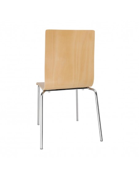 Bolero Square Back Sidechair Natural Finish (Pack of 4)