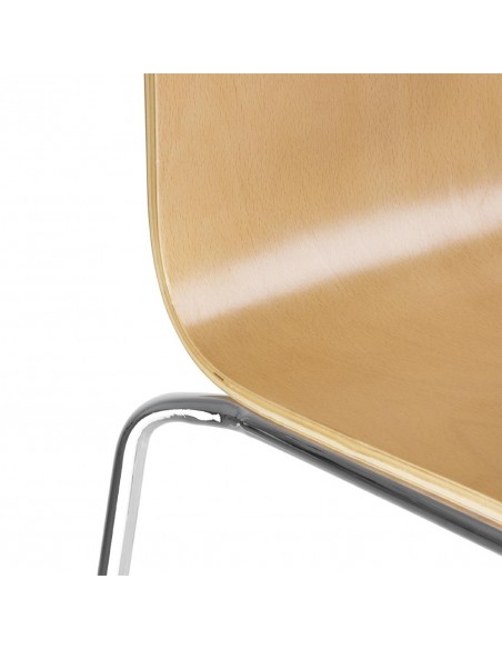 Bolero Square Back Sidechair Natural Finish (Pack of 4)