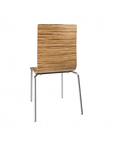 Bolero Square Back Sidechair Zebrano (Pack of 4)