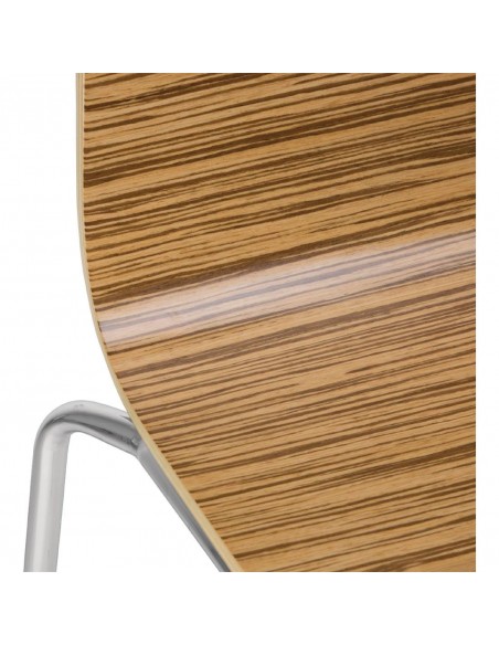 Bolero Square Back Sidechair Zebrano (Pack of 4)