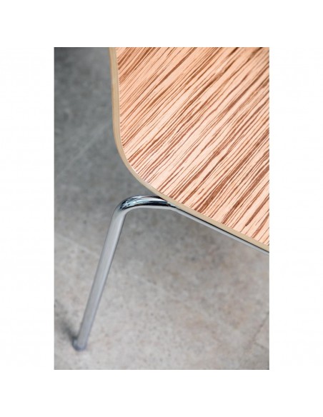 Bolero Square Back Sidechair Zebrano (Pack of 4)