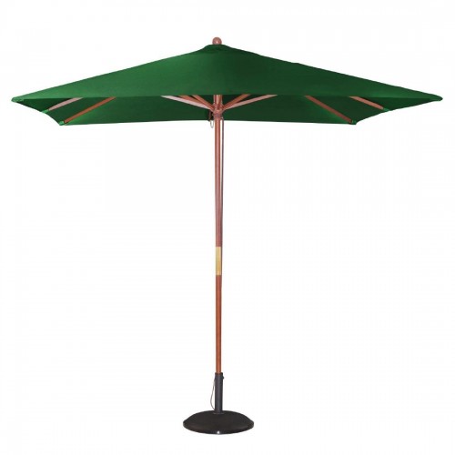 Bolero Square Double Pulley Parasol 2.5m Wide Green