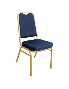 Bolero Squared Back Banqueting Chair Blue (Pack of 4)
