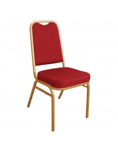Bolero Squared Back Banqueting Chair Red (Pack of 4)
