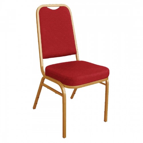 Bolero Squared Back Banqueting Chair Red (Pack of 4)