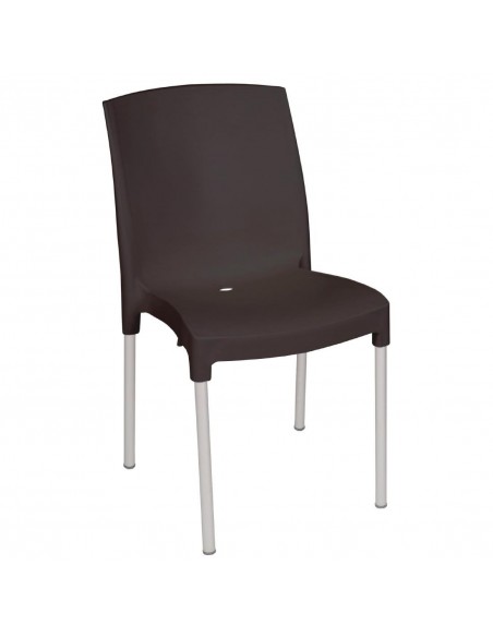 Bolero Stacking Bistro Side Chairs Black