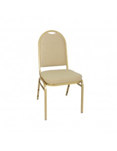 Bolero Steel Banquet Chair with Neutral Cloth (Pack of 4)