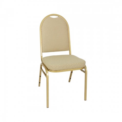 Bolero Steel Banquet Chair with Neutral Cloth (Pack of 4)