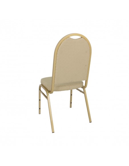 Bolero Steel Banquet Chair with Neutral Cloth (Pack of 4)