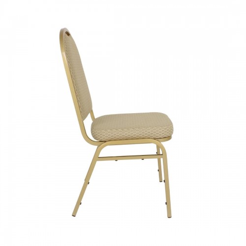 Bolero Steel Banquet Chair with Neutral Cloth (Pack of 4)