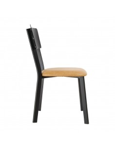 Bolero Metal &amp PU Side Chair Vintage Camel Pack of 4 2